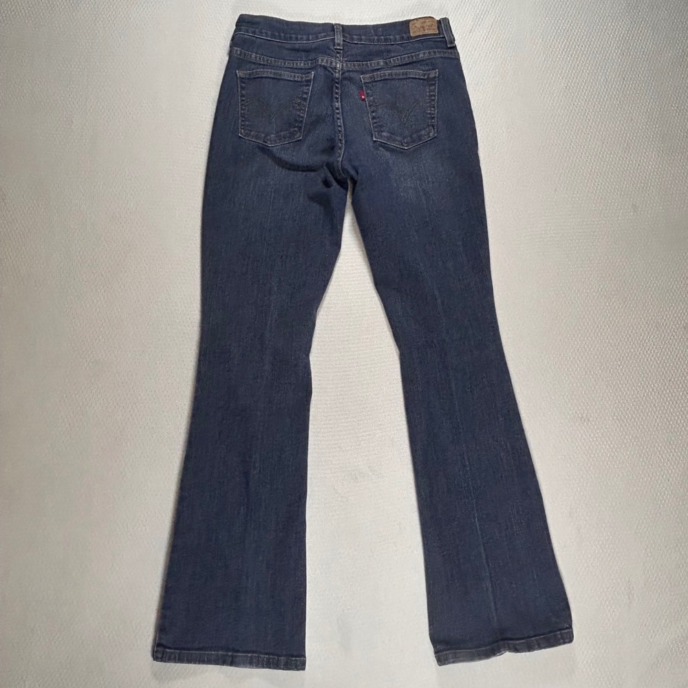 Levis 515 Boot Cut Jeans Womens 6 Medium Dark Wash Blue Denim Mid Rise Stretch - Picture 8 of 11